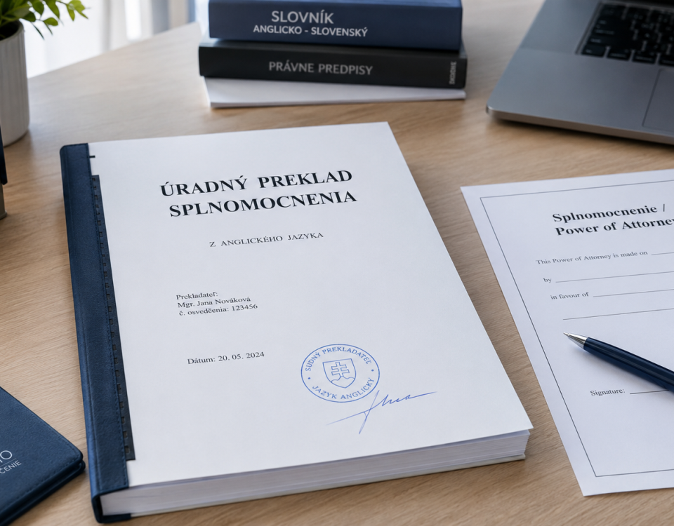 Úradný preklad splnomocnenia Ako postupovať